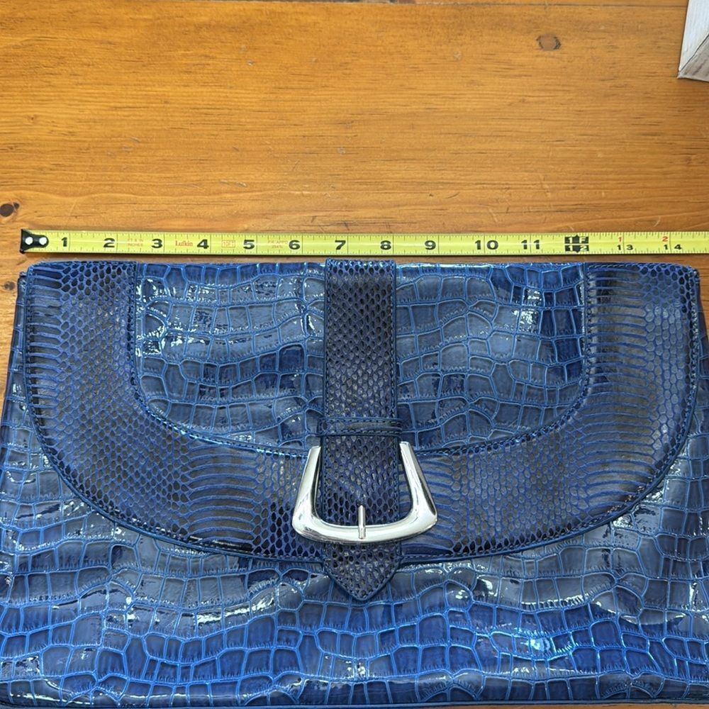 WHBM Cobalt Blue Envelope Clutch - Picture 6 of 7
